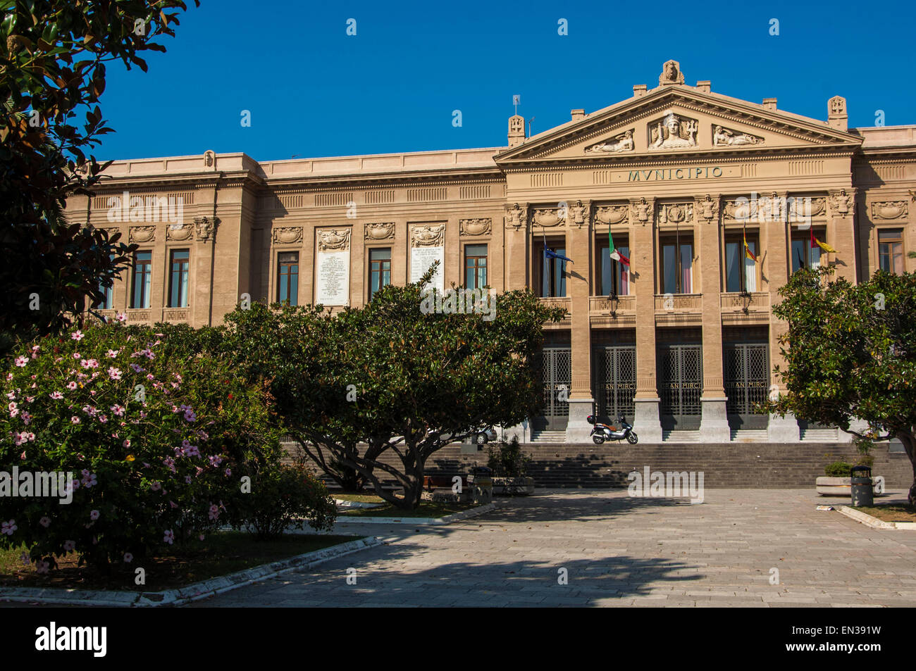 Town Hall Messina Sicily Stock Photo