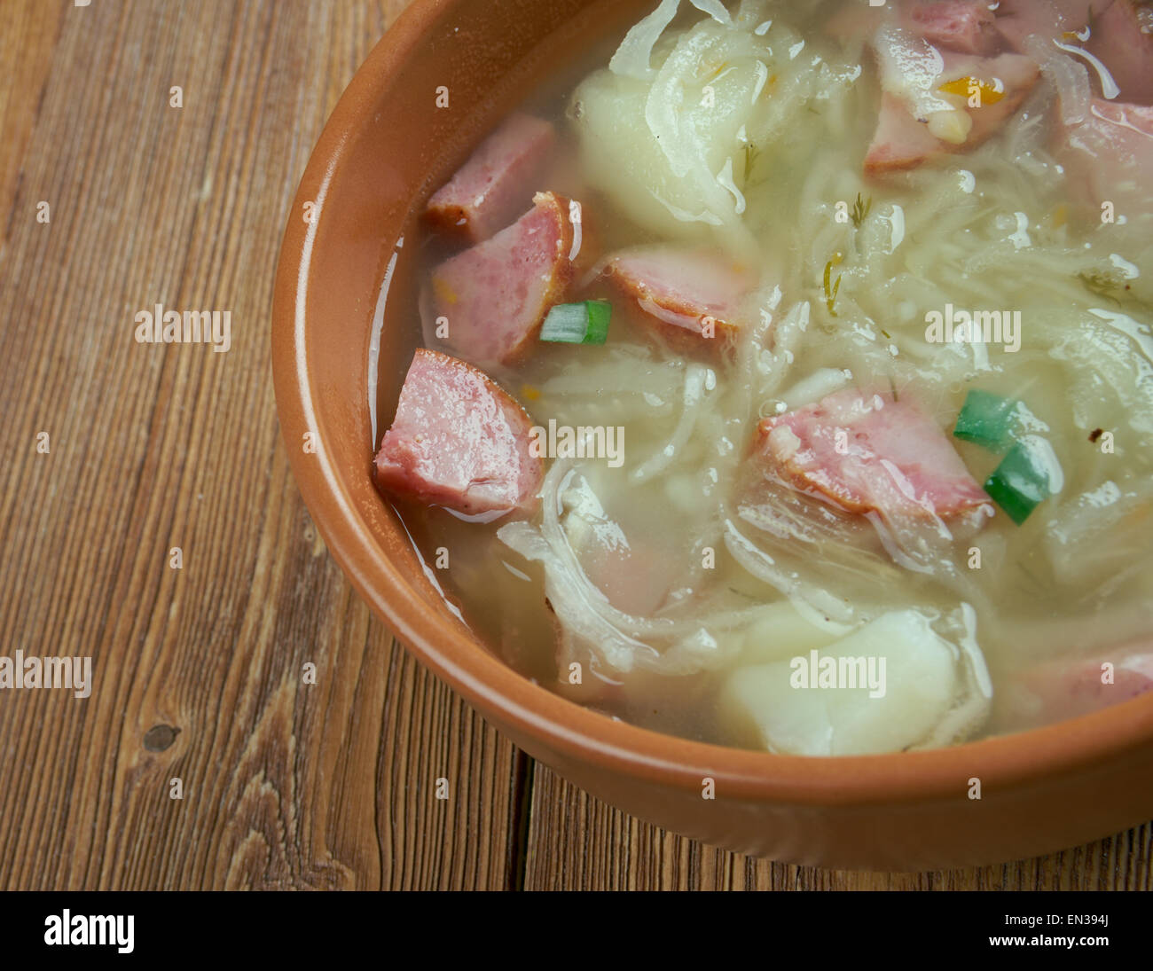 Kapusniak Cabbage soup is a filling vegetable soup of sauerkraut
