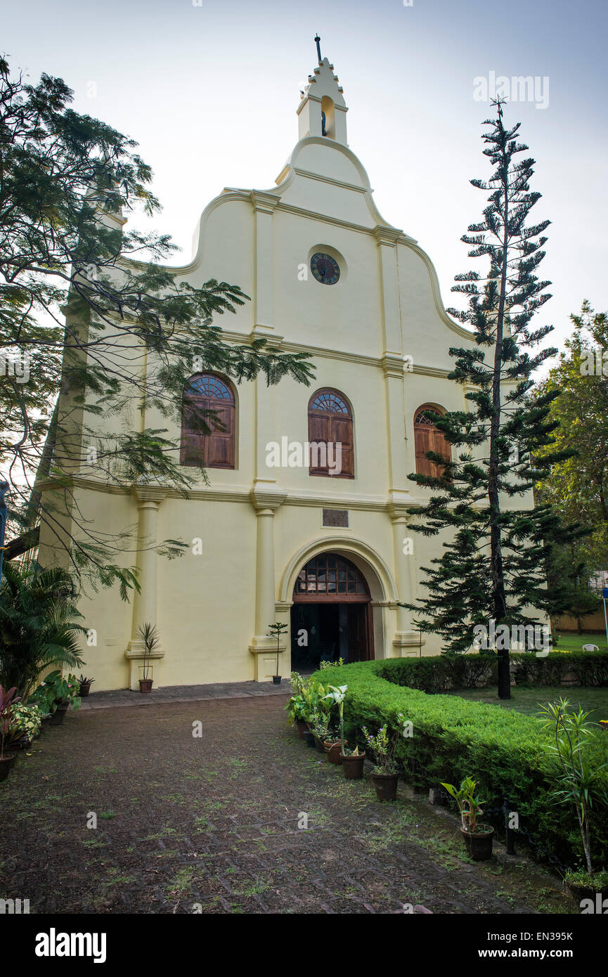 St. Francis Church, former burial place of Vasco da Gama, Fort Cochin, Kochi, Kerala, South India, India Stock Photo