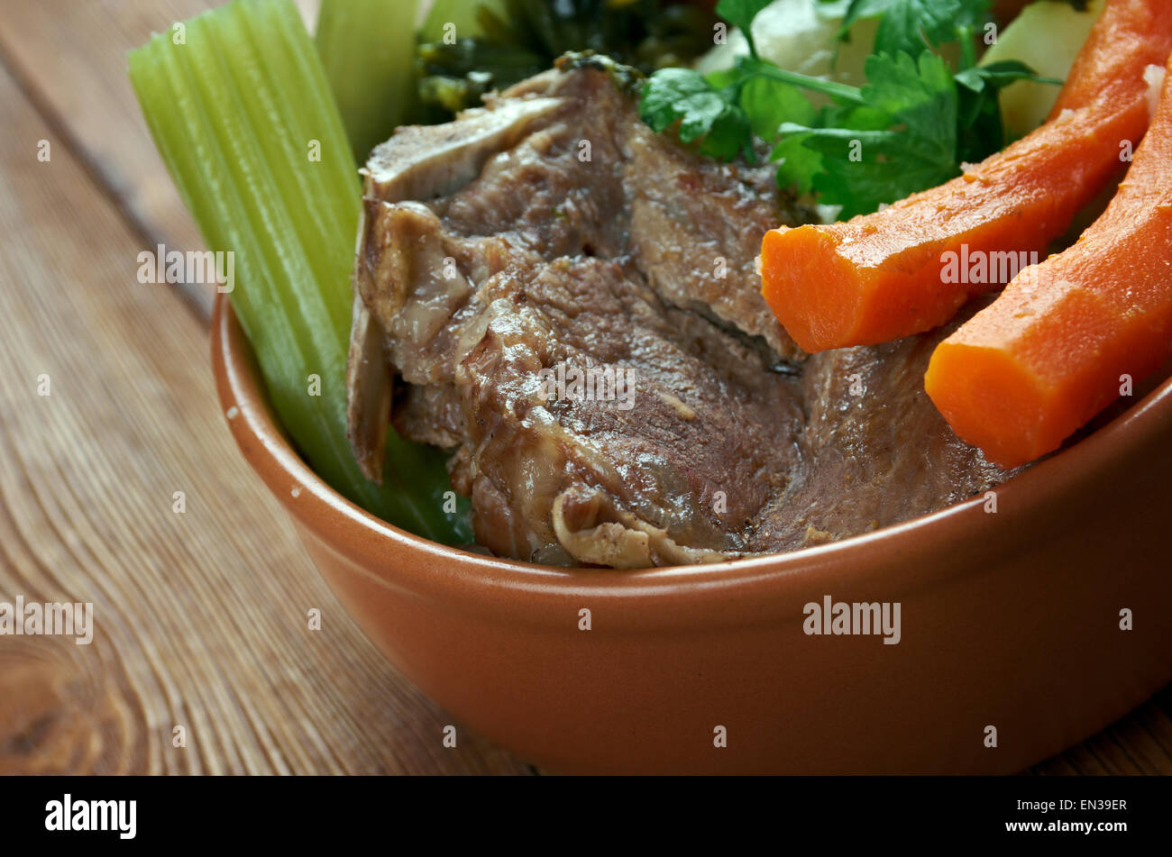 Potaufeu French beef stew Stock Photo Alamy