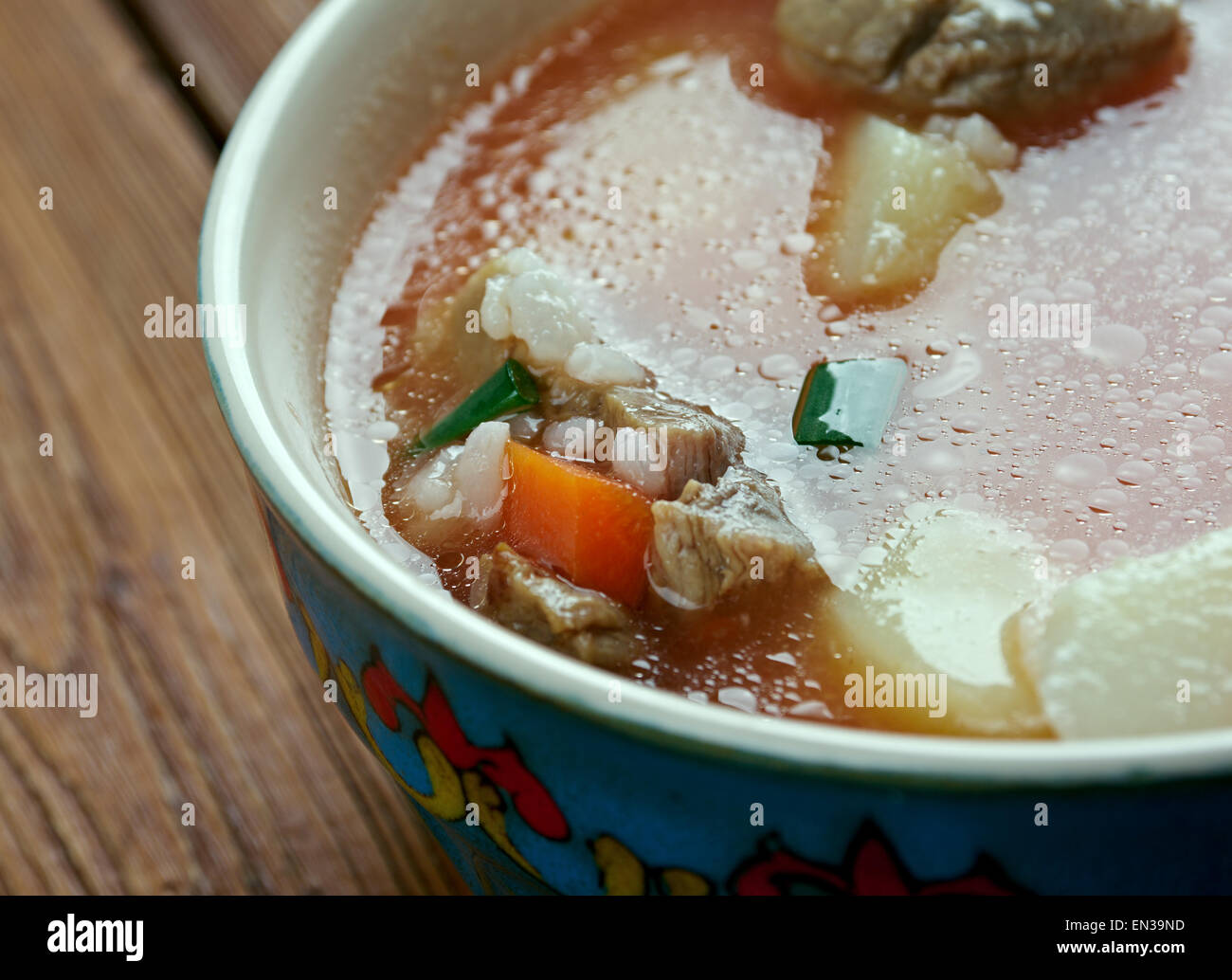 mastava soup - Uzbek rice soup.Central Asia cuisine Stock Photo - Alamy