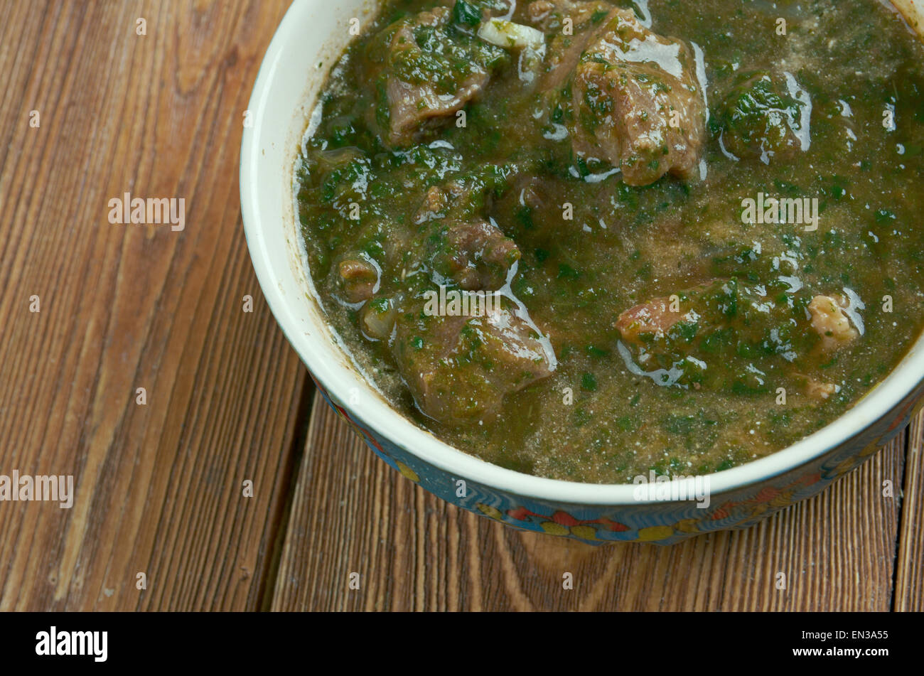 Saag Gosht Punjabi Beef and Spinach Curry Stock Photo Alamy