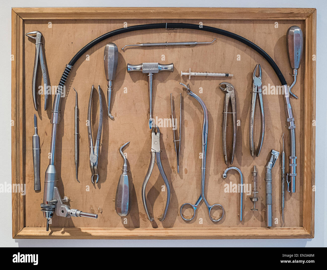 Vintage dentist tools medical equipment in retro Vector Image