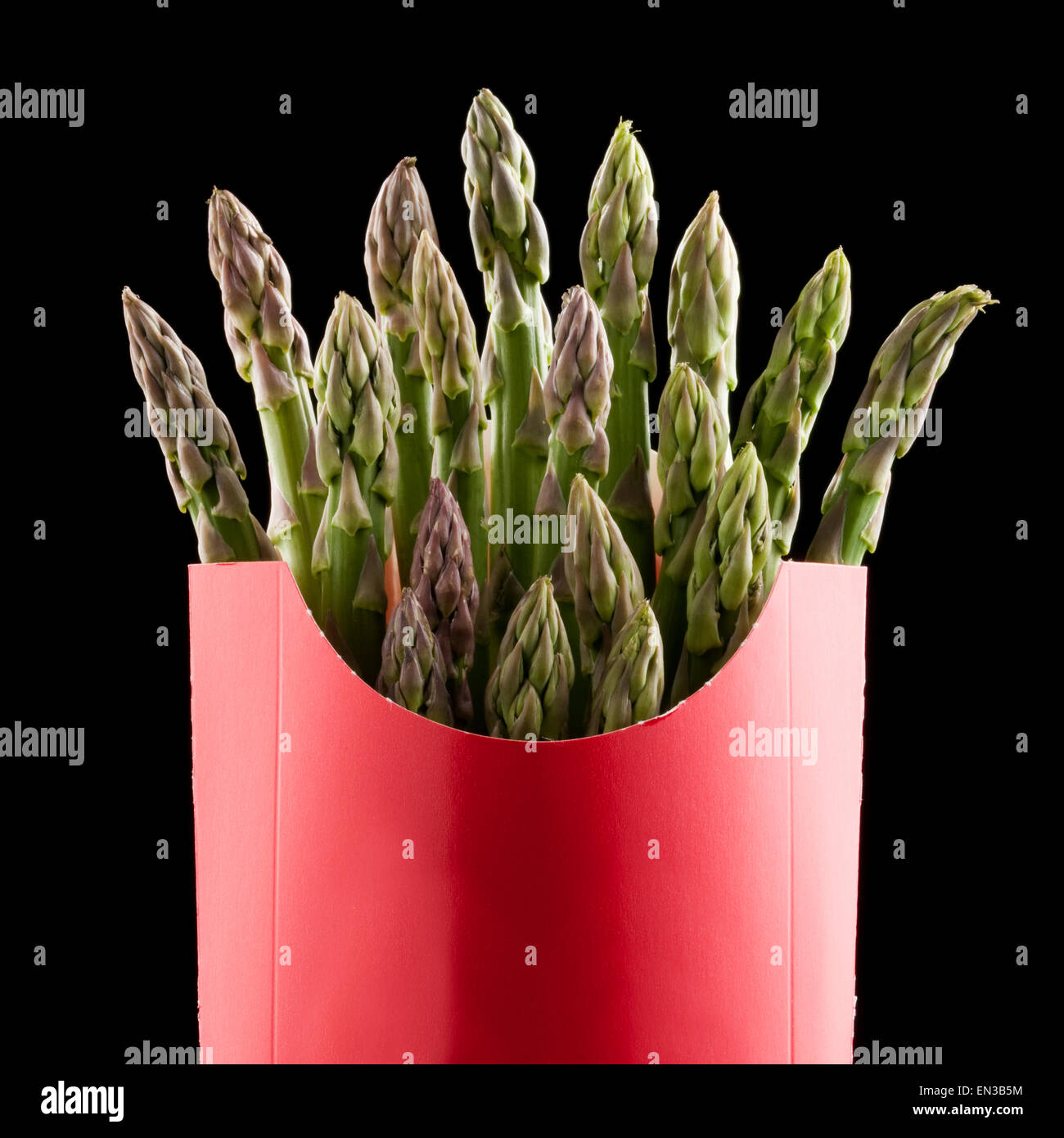 asparagus in a french fry container Stock Photo Alamy