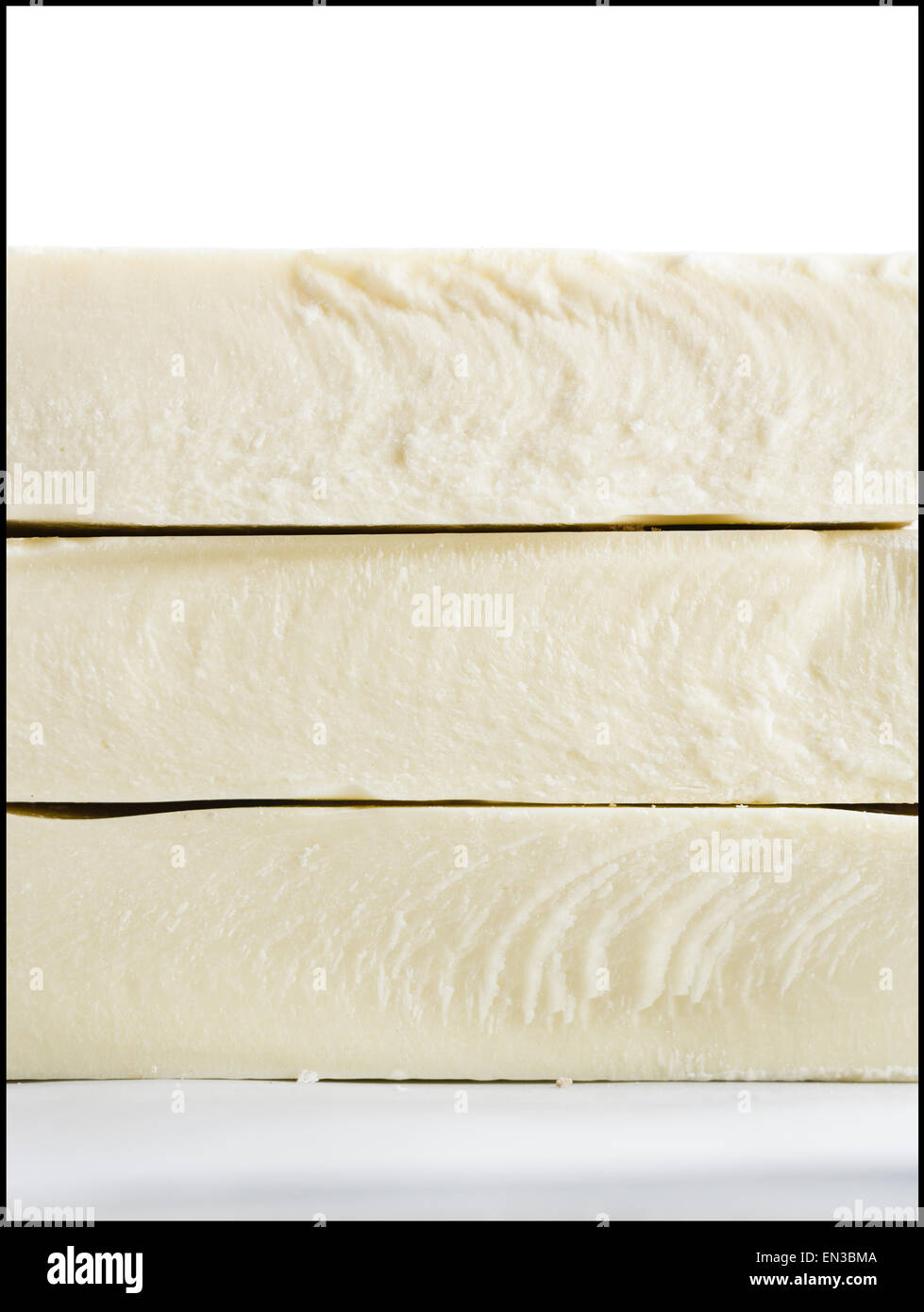 Closeup of white chocolate cheese or fudge Stock Photo