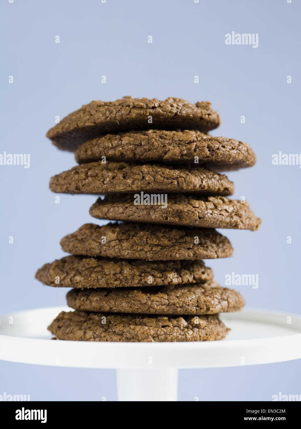 Stack of chocolate cookies Stock Photo