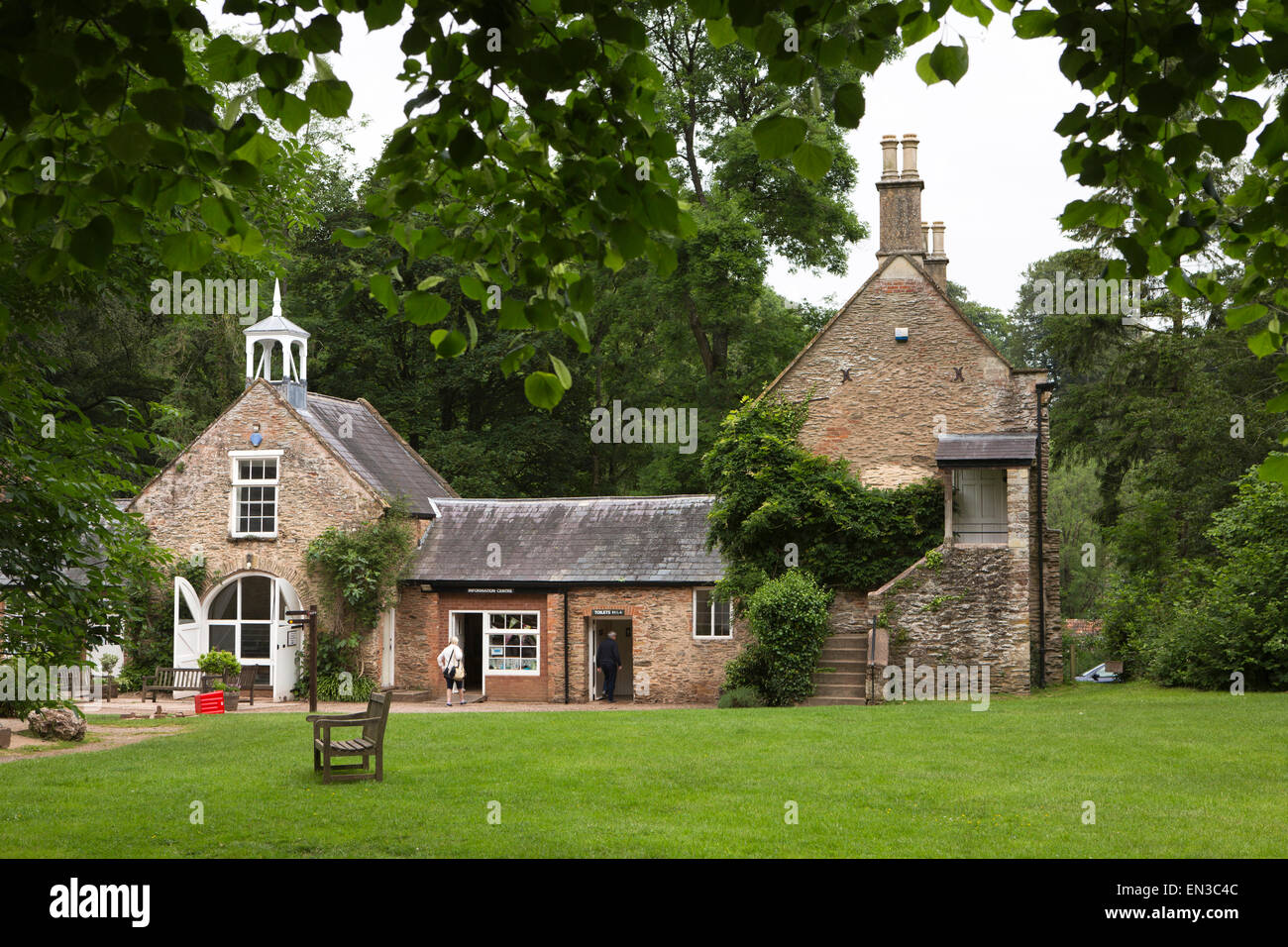 UK, England, Somerset, Broomfield, Fyne Court, remaining buildings used as offices and tea room Stock Photo