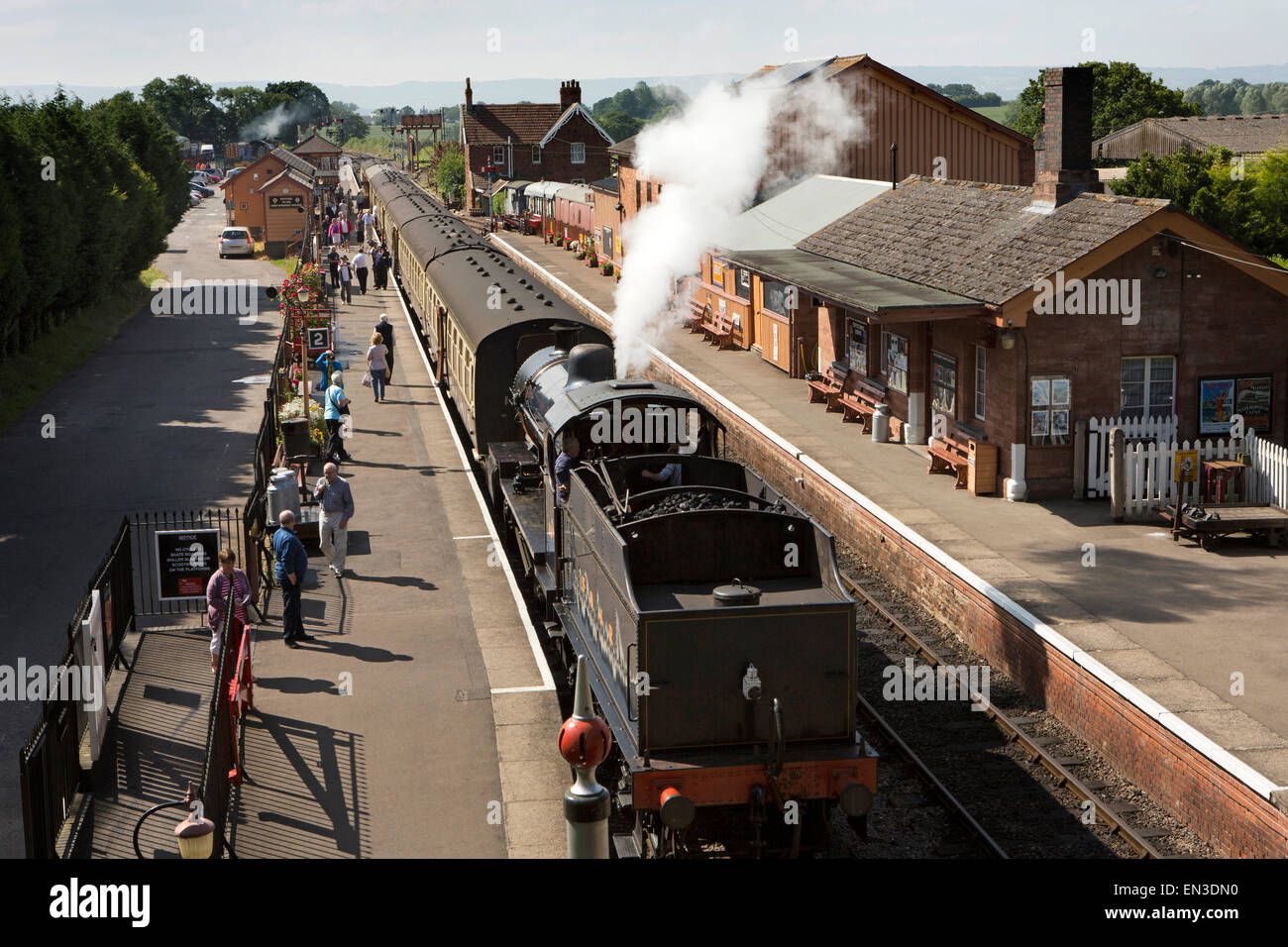UK, England, Somerset, Taunton, West Somerset Railway train at Bishops Lydeard station Stock Photo