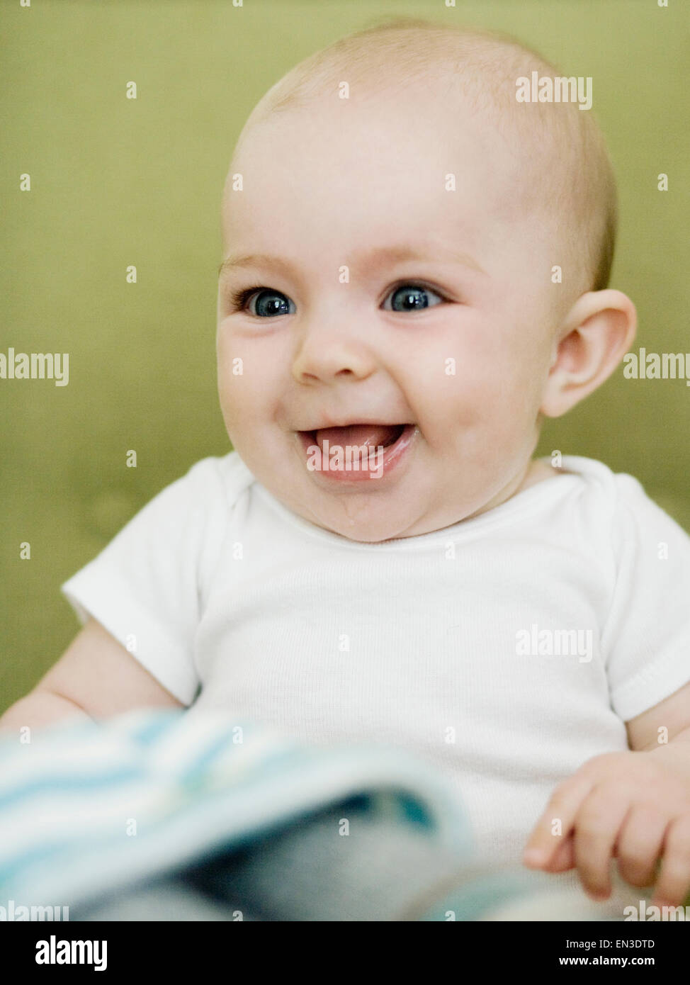 baby with a stuffed animal Stock Photo Alamy