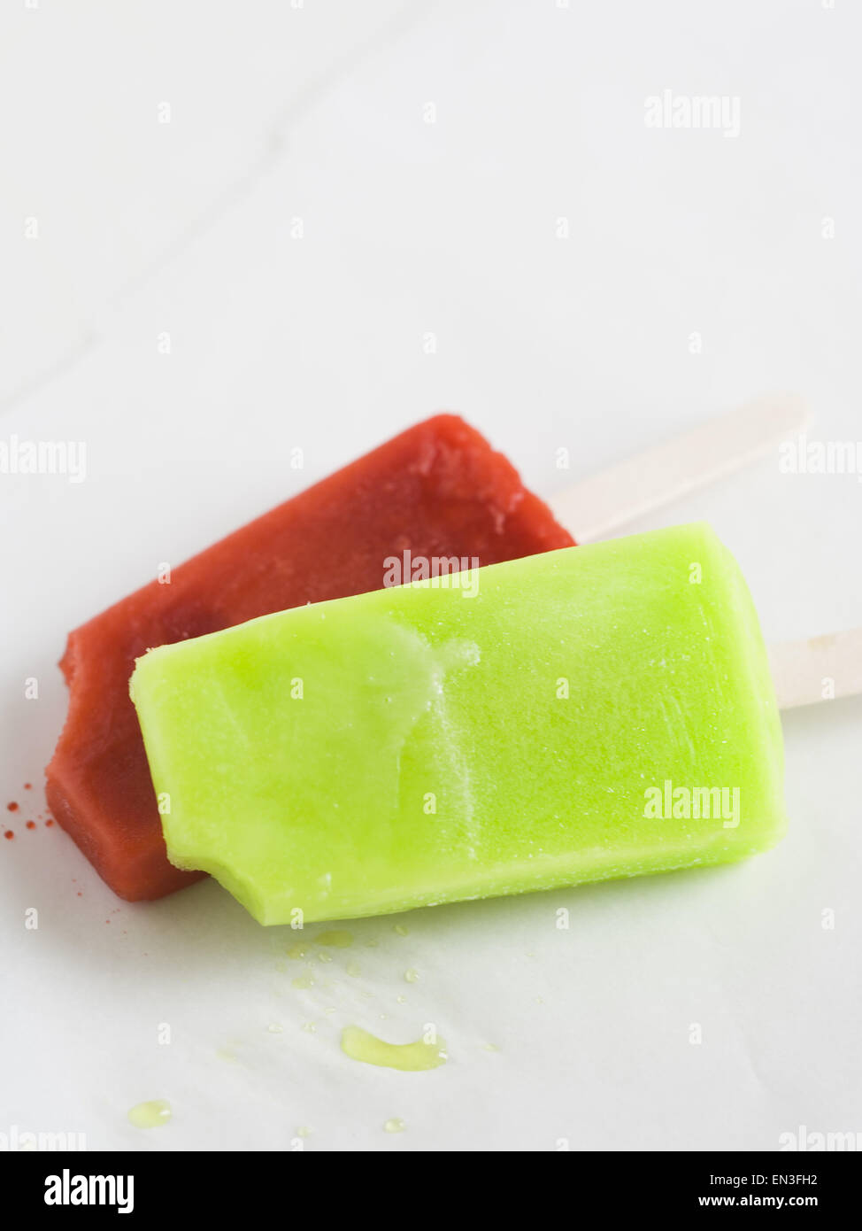 Frozen fruit bars Stock Photo