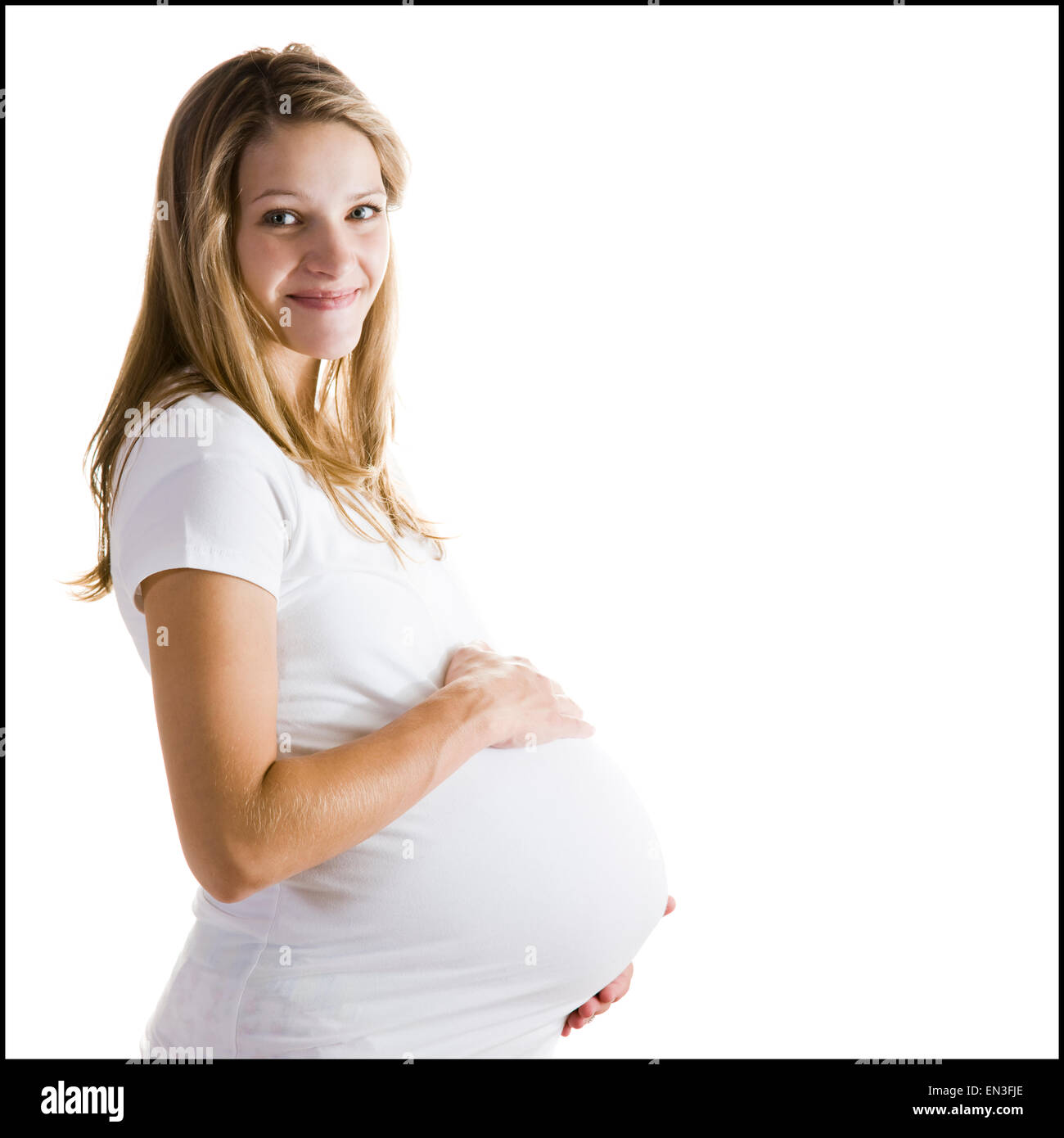 Pregnant belly side series hi-res stock photography and images - Alamy