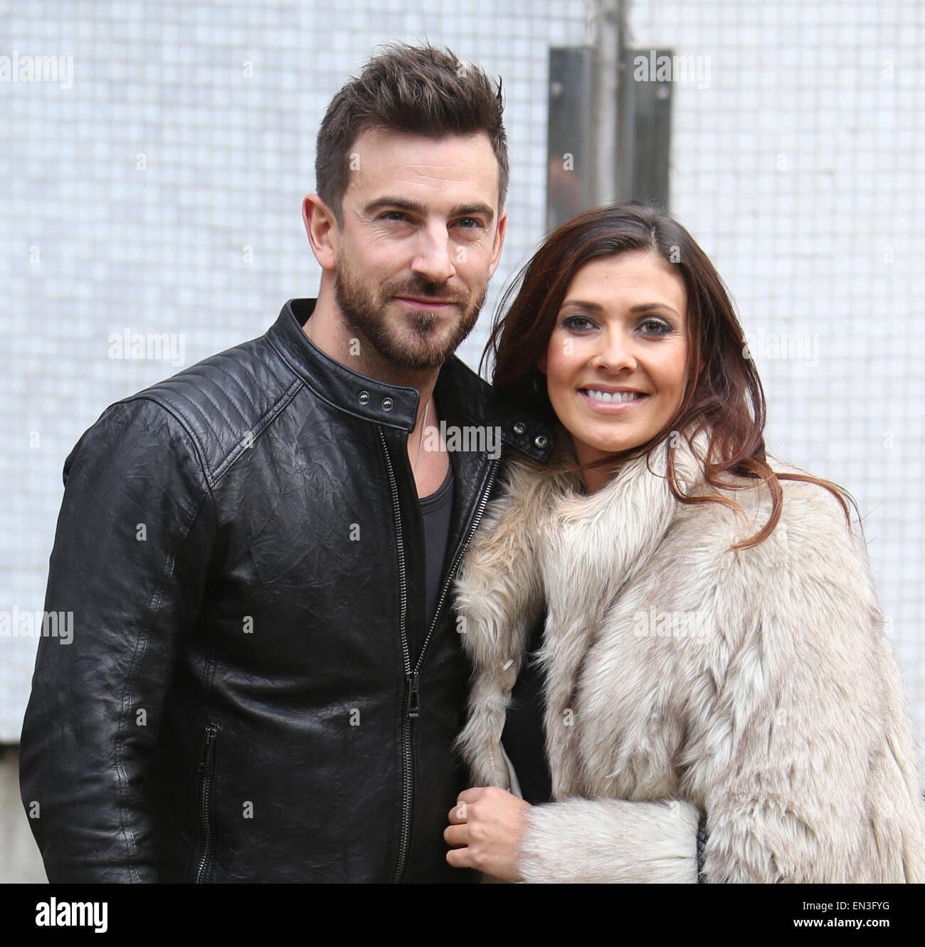 Kym Marsh And Boyfriend Dan Hooper Outside The ITV Studios Featuring 