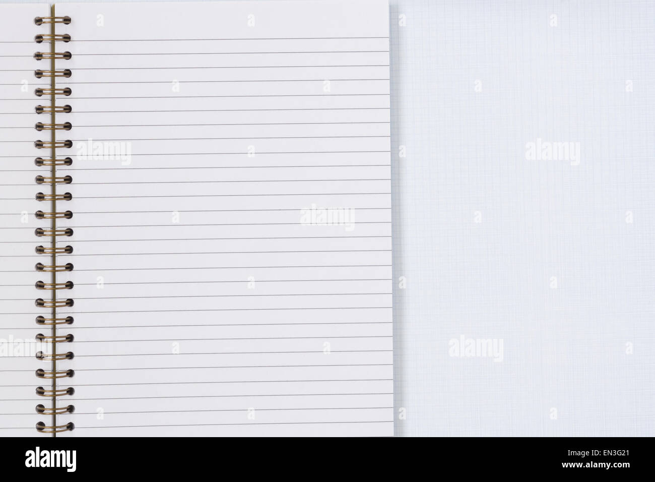 Lined paper with pen Stock Photo