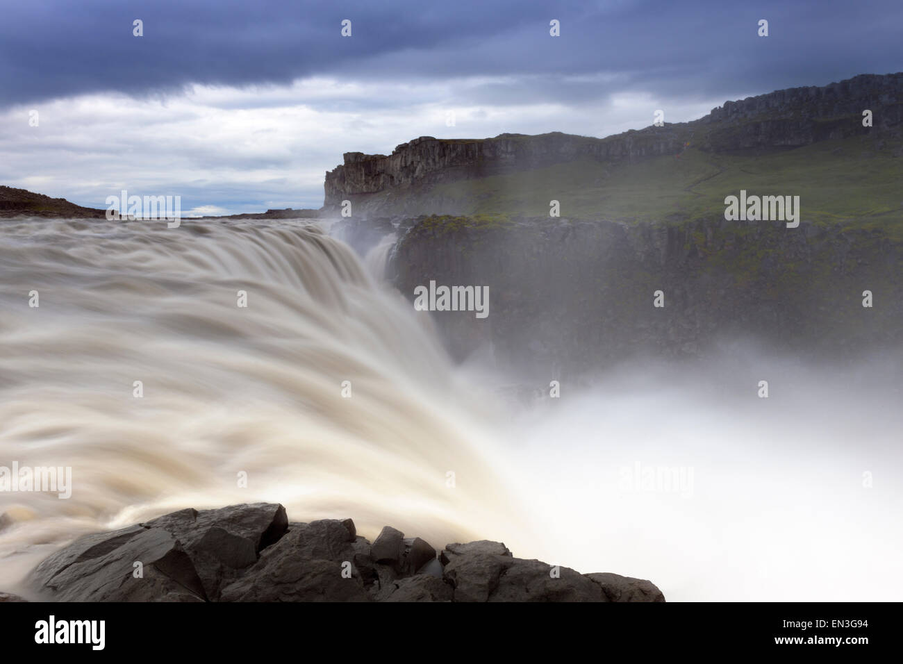 Dettifoss, the largest waterfall in Europe in terms of volume discharge. Jokulsargljufur