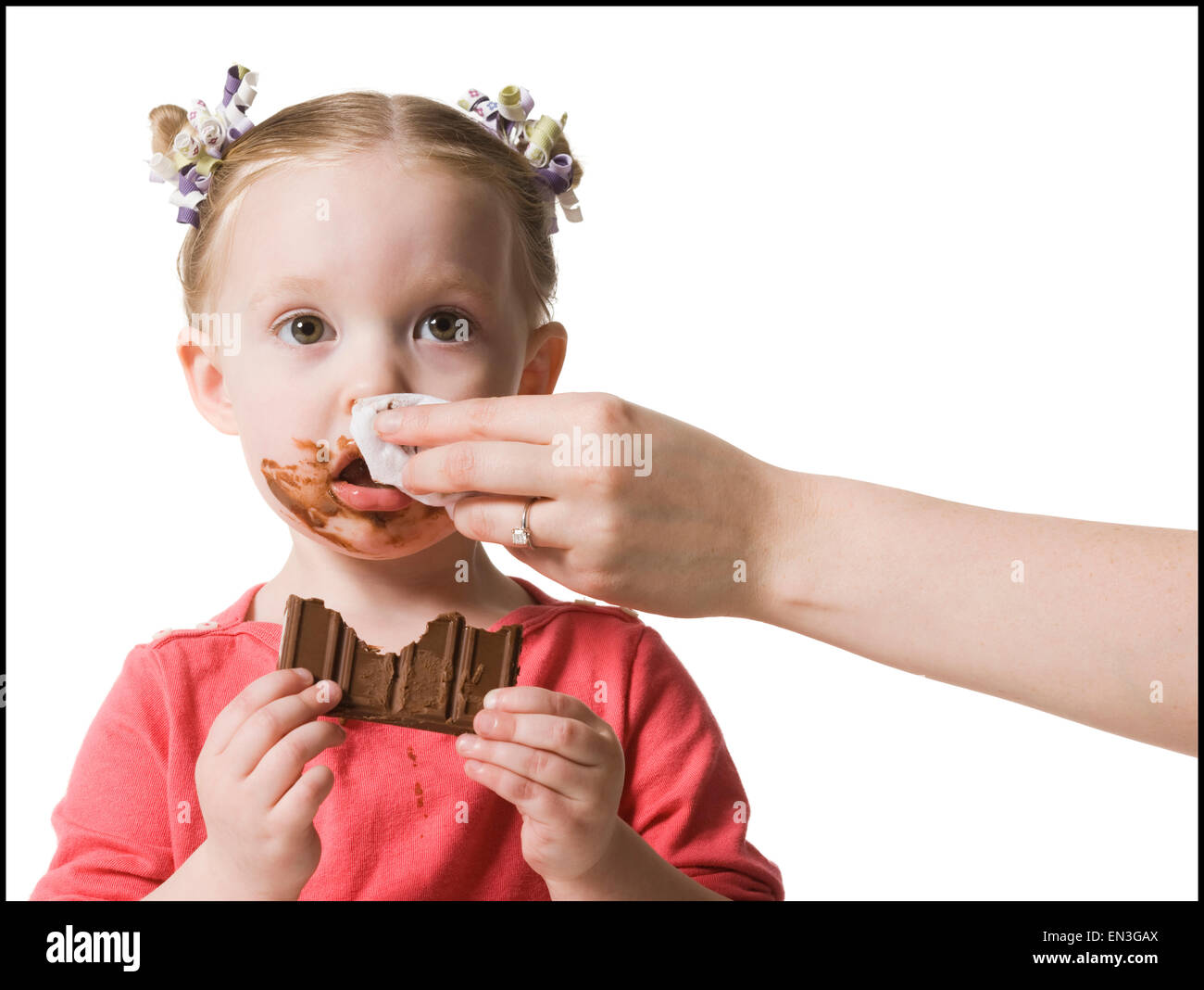 child eating chocolate Stock Photo Alamy
