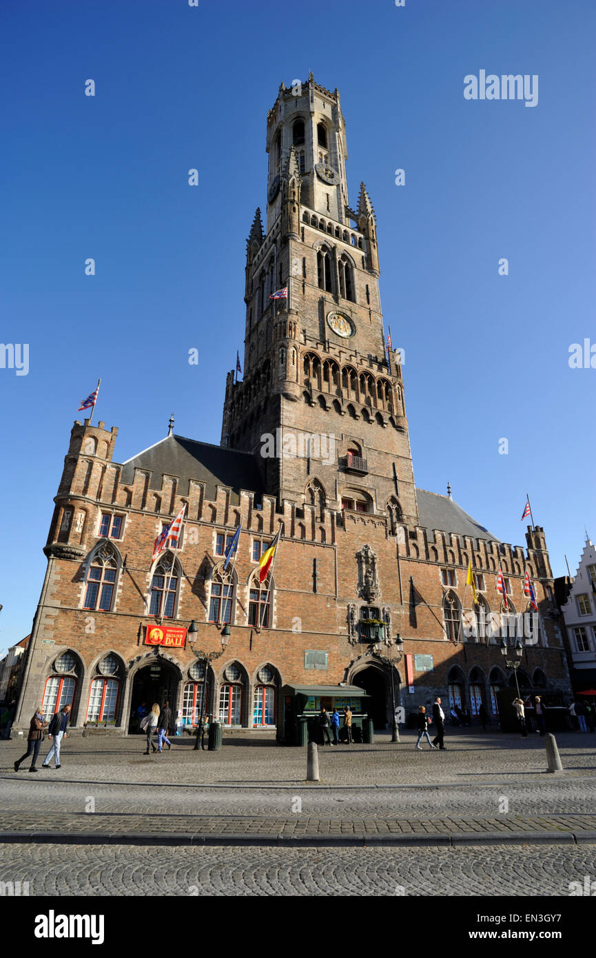 Belgium, Bruges, the Markt, market square, Belfort Stock Photo