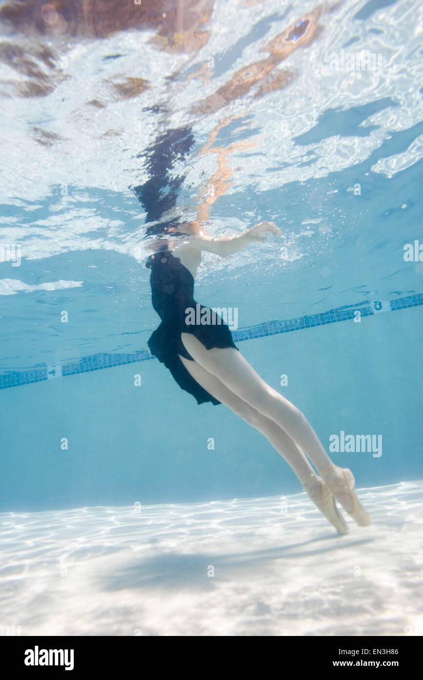 USA, Utah, Orem, Female ballet dancer under water Stock Photo Alamy