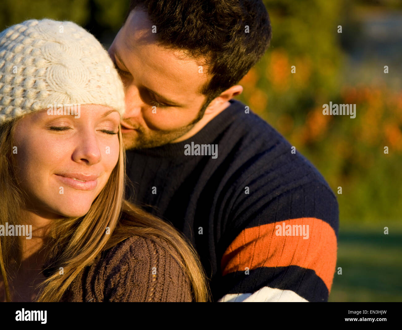 USA, Utah, Provo, Young couple embracing Stock Photo