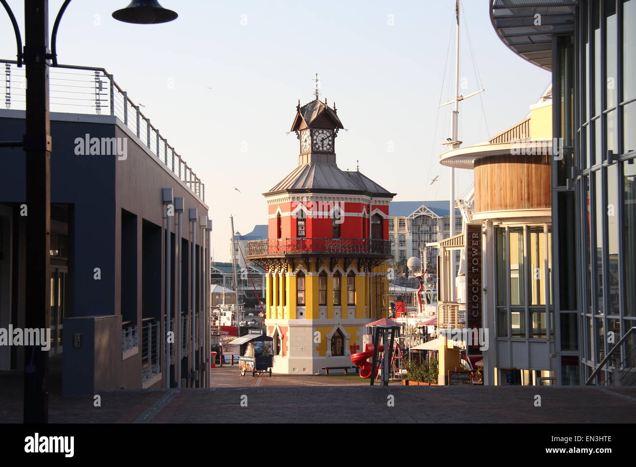 Cape Town waterfront clock tower Stock Photo Alamy