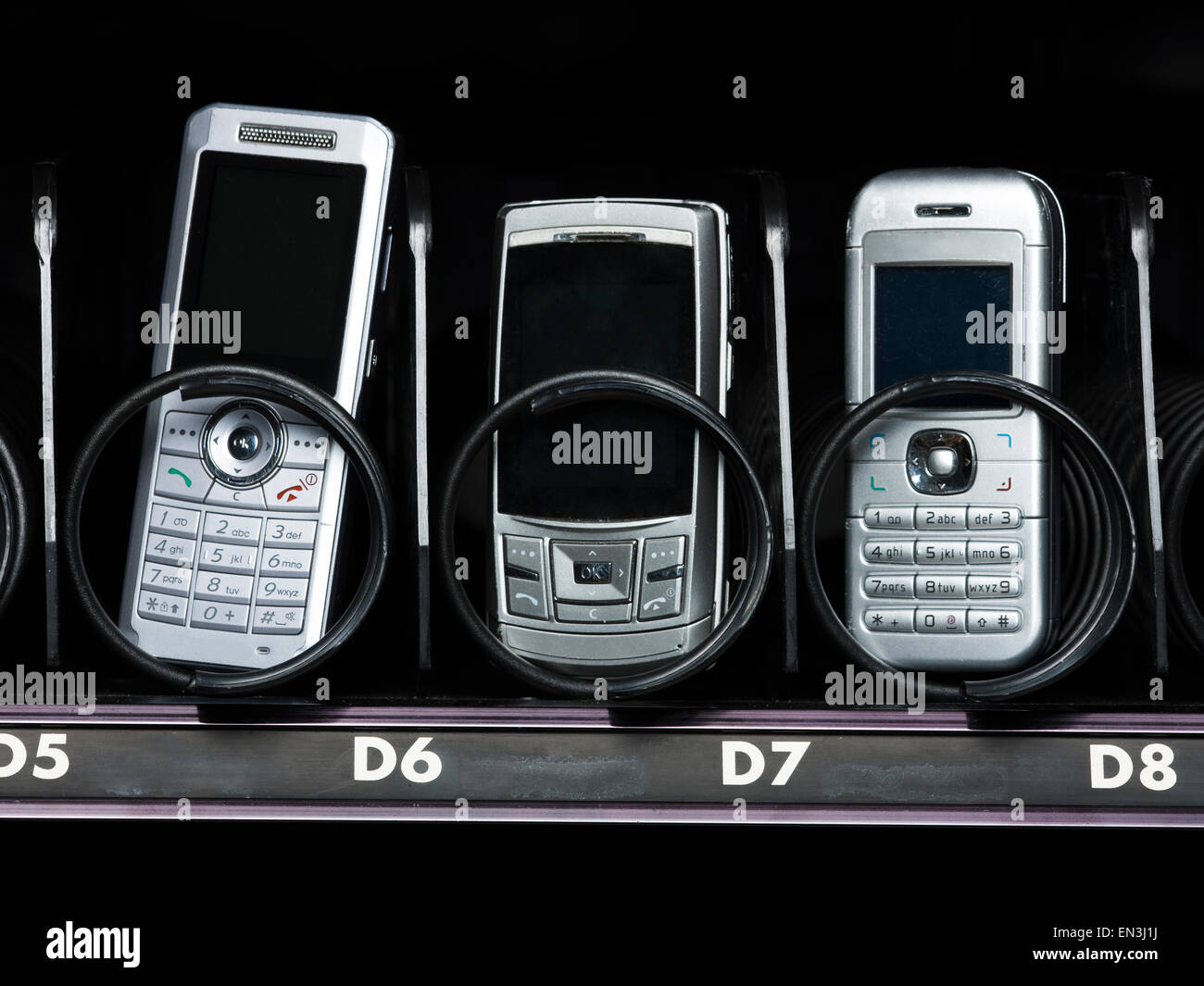 cell phones in a vending machine Stock Photo Alamy