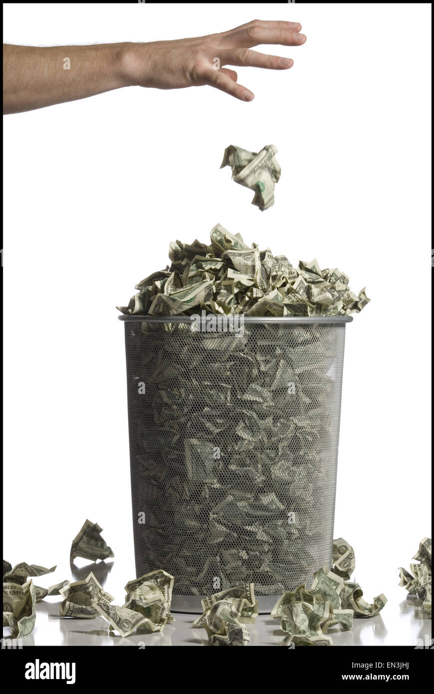 into the trash it goes money into the trash it goes money