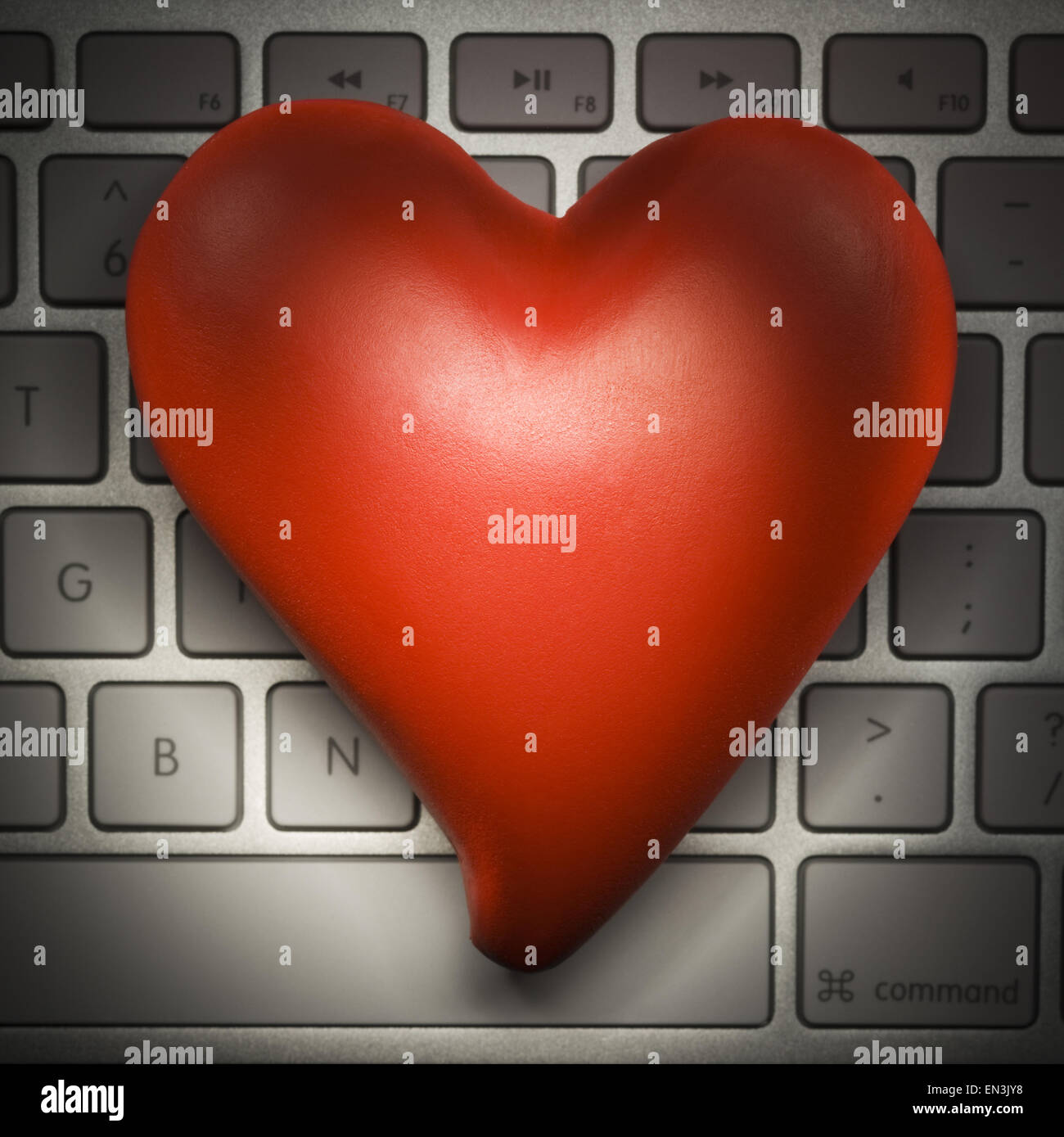 heart on a computer keyboard Stock Photo Alamy