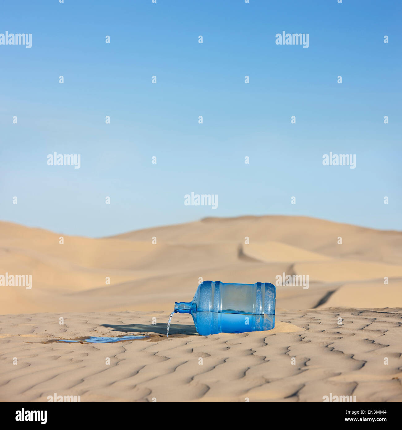 Little Sahara,Utah,USA,Water pouring from container on desert Stock