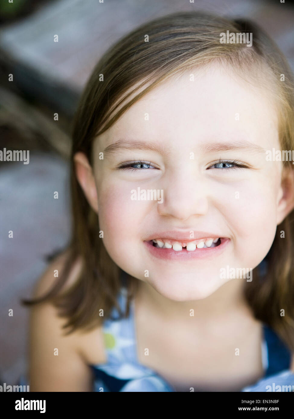 little girl in a blue dress Stock Photo - Alamy