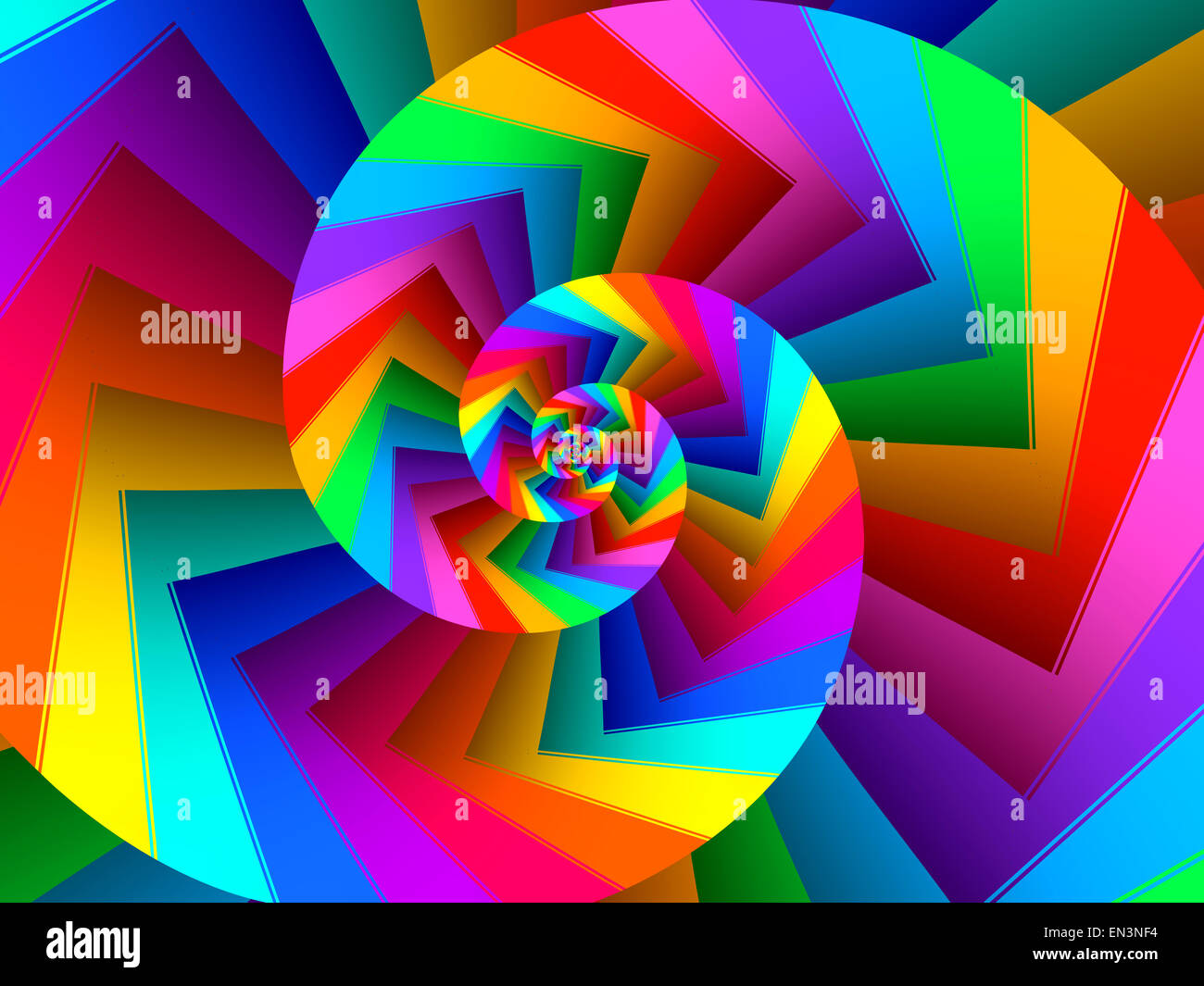 Spiral Art. nfinity Incarnate: Colorful Spirals in the Psychedelic Abyss.  RAinbow Psychedelic Spiral. Art Print