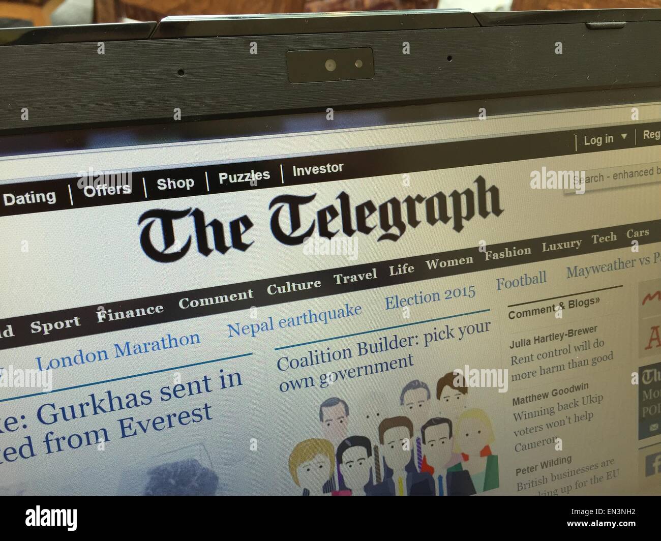 Telegraph web page hires stock photography and images Alamy