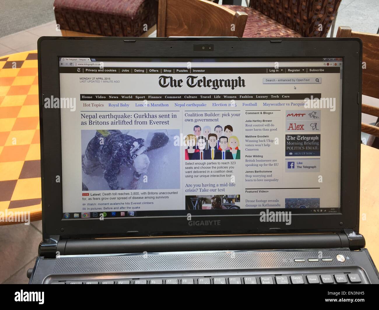 Telegraph web page hires stock photography and images Alamy