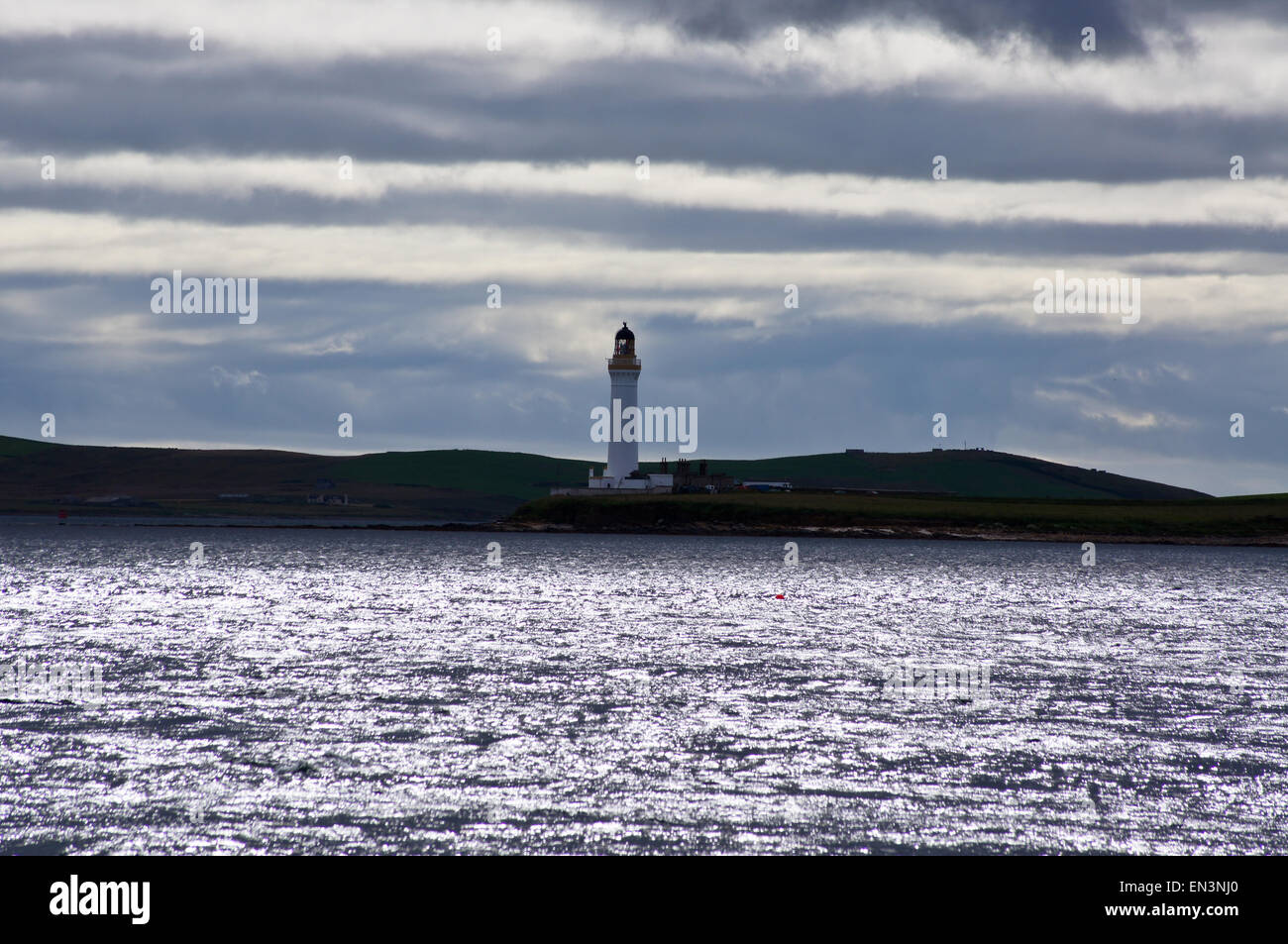 Hoy High lighthouse by Alan Stevenson, 1851, Graemsay, Hoy Sound, Orkney islands, Scotland Stock Photo