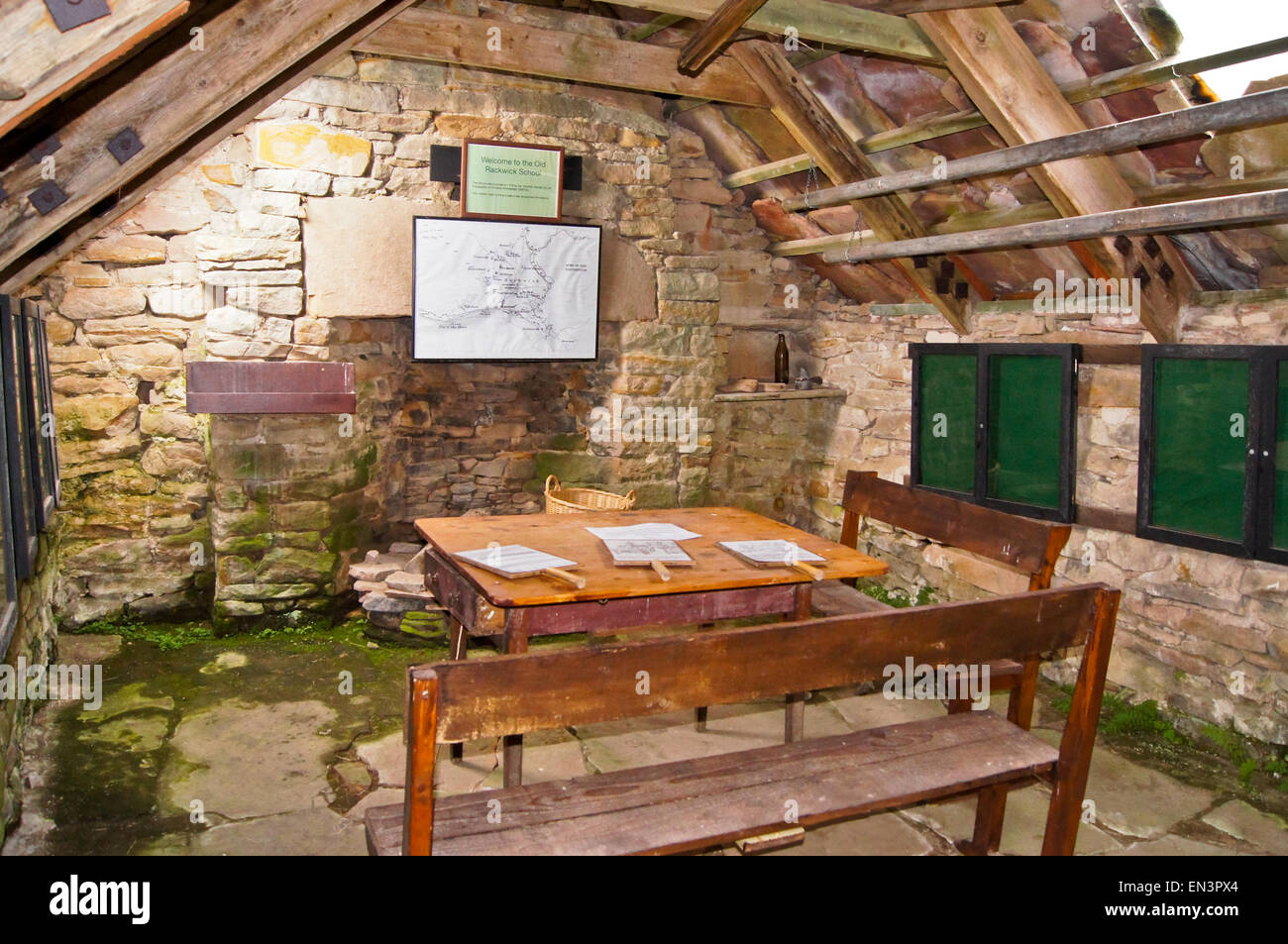 The Old School, Rackwick, Hoy, Orkney islands, Scotland Stock Photo