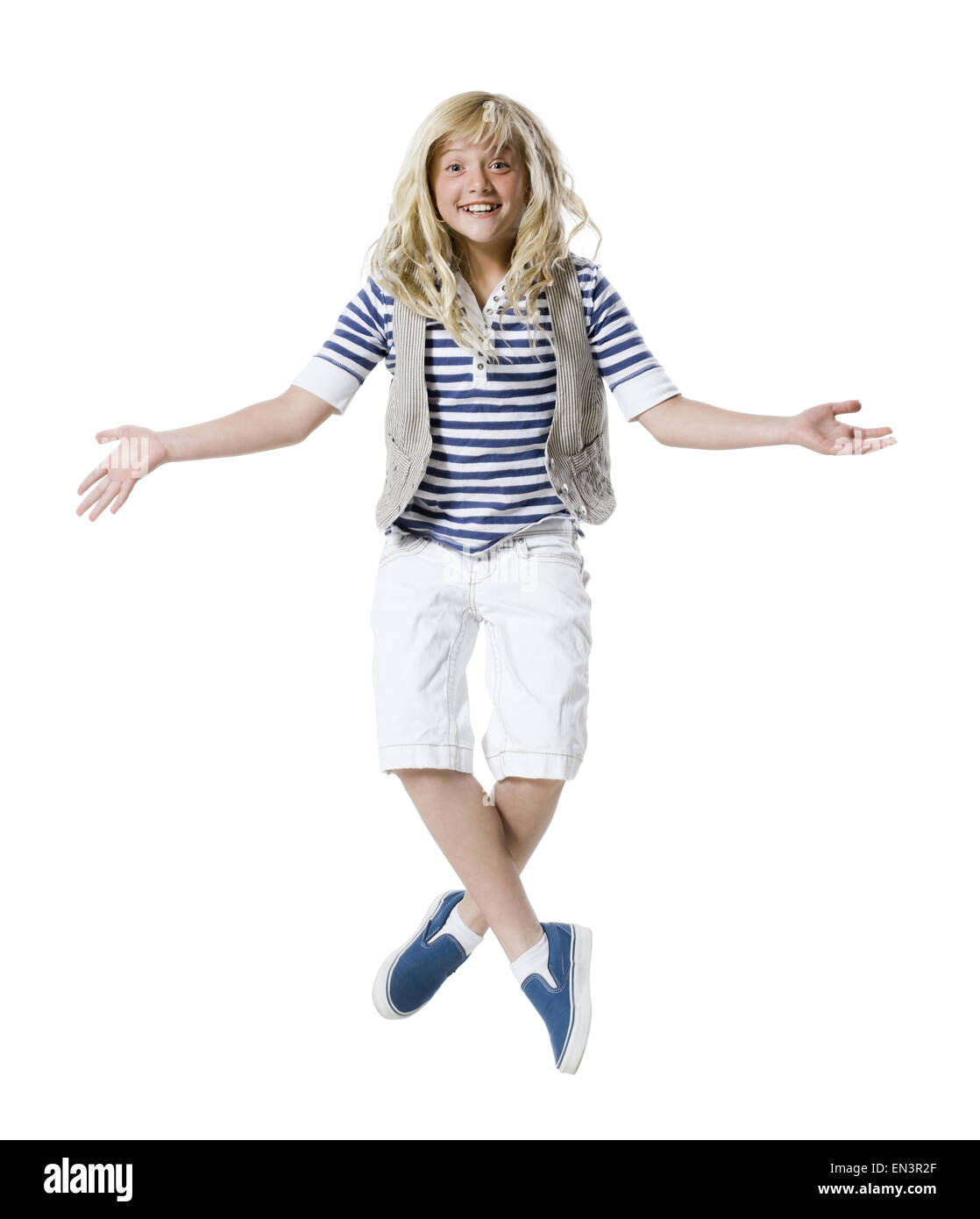 Long blonde caucasian girl Cut Out Stock Images & Pictures - Alamy