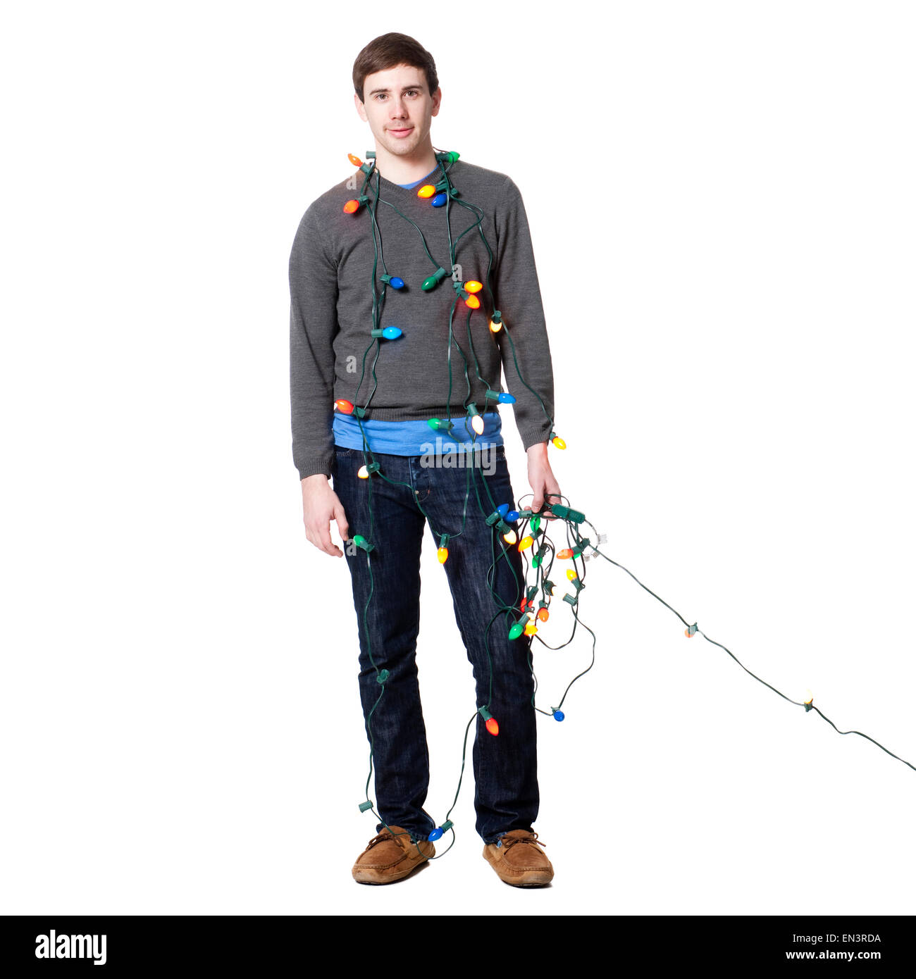 Wrapped in christmas lights hires stock photography and images Alamy
