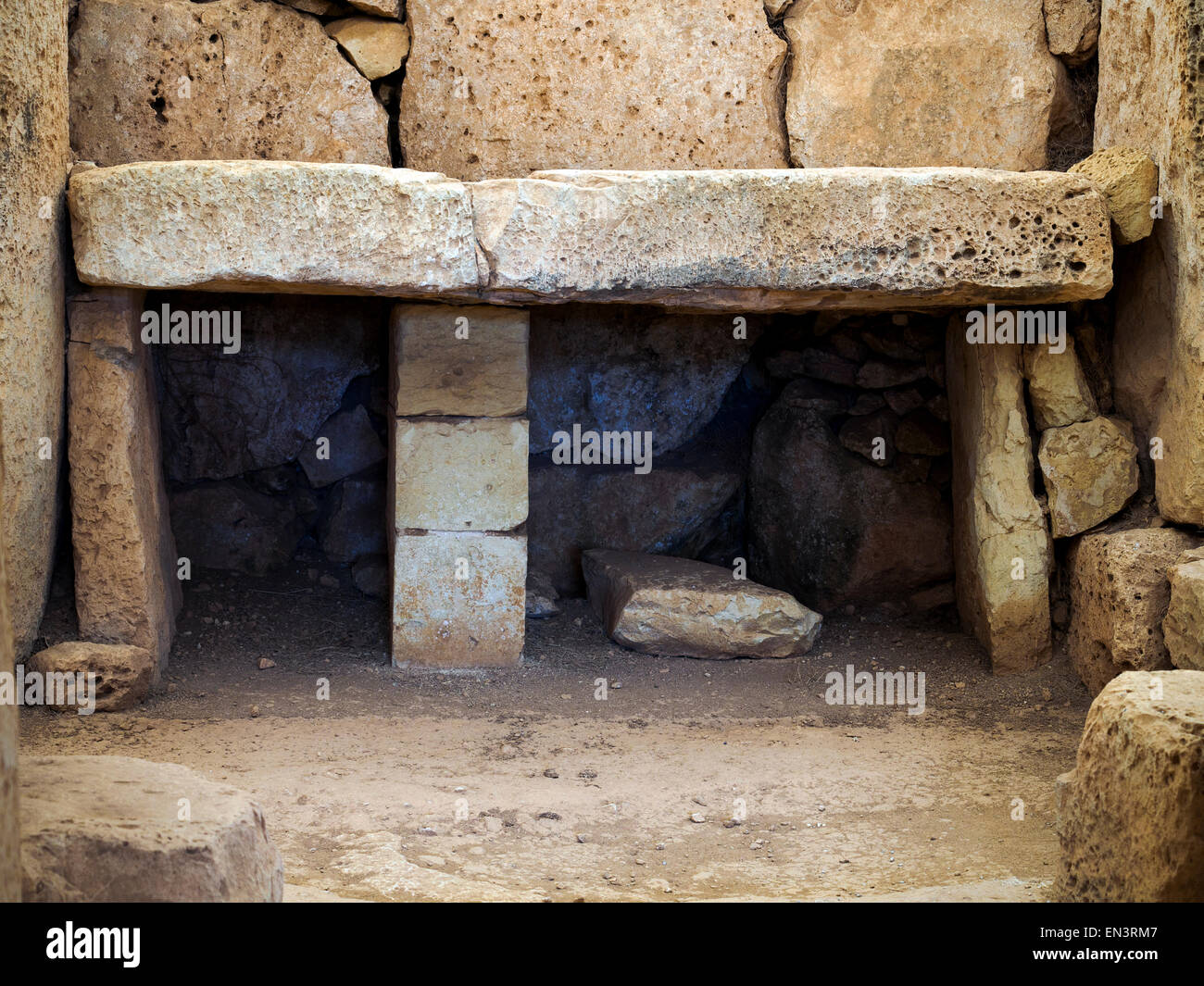 Imnajdra megalithic temple complex - Malta Stock Photo