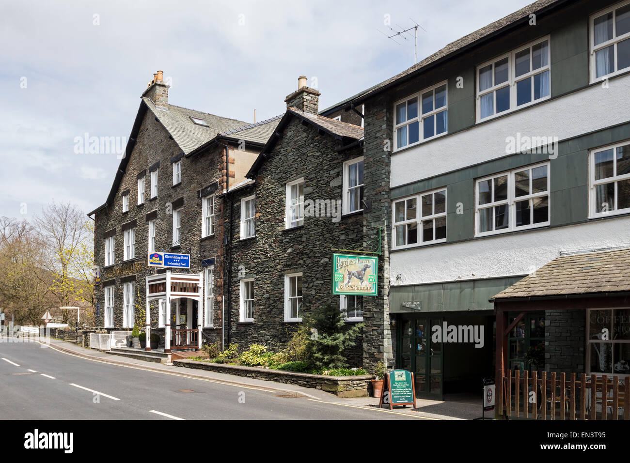 The Glenridding Hotel and Ratchers Tavern in the Village of Glenridding Lake District Cumbria UK Stock Photo