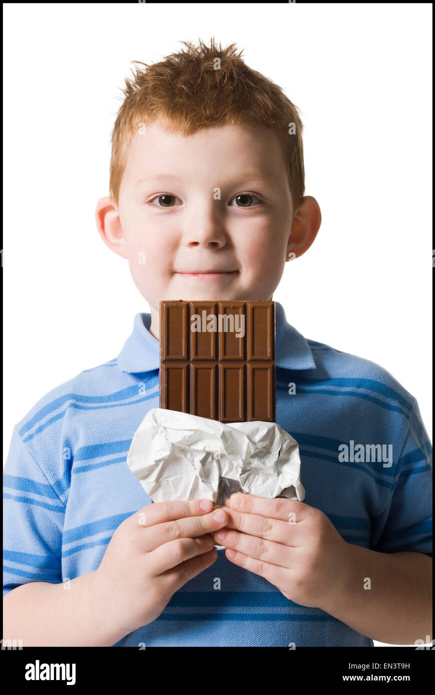 child eating chocolate Stock Photo Alamy