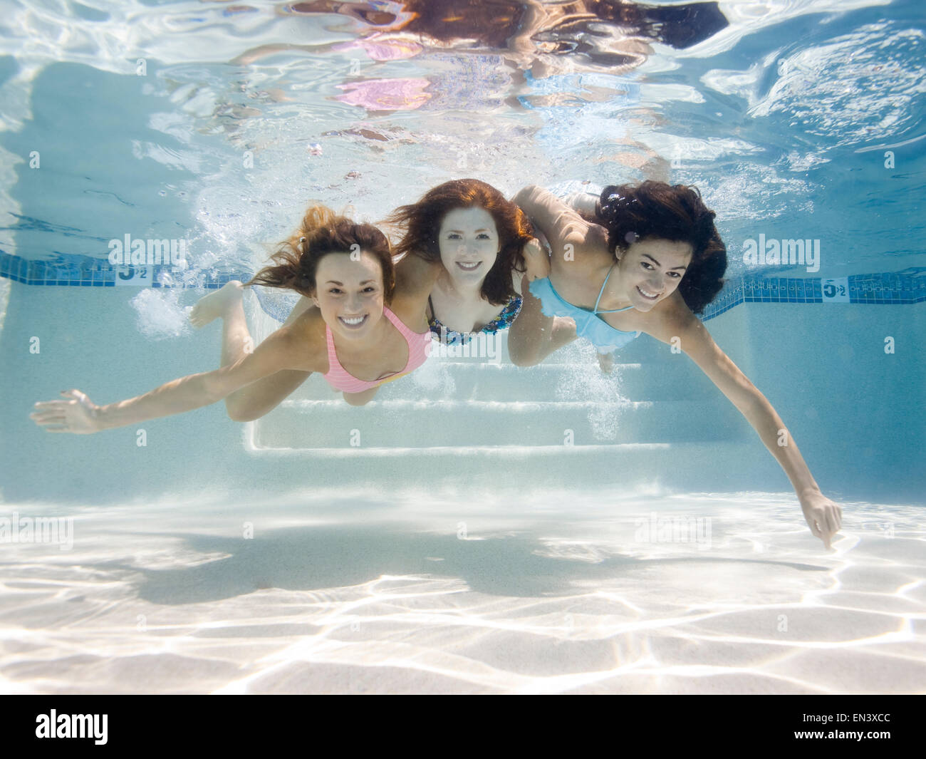 USA, Utah, Orem, Portrait of young women under water Stock Photo - Alamy