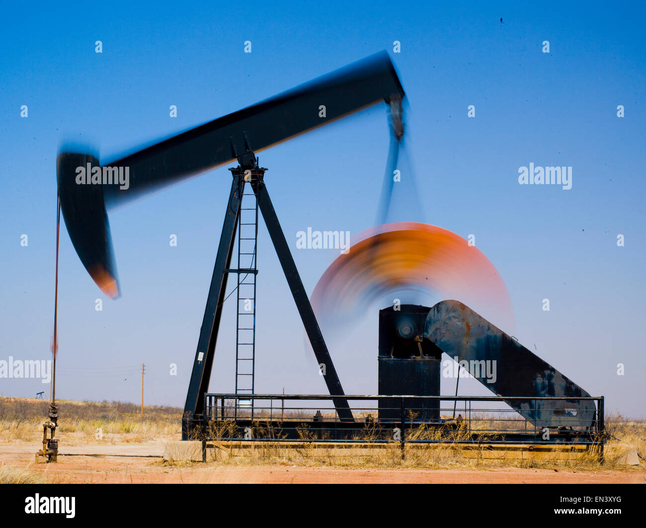oil rig in motion Stock Photo