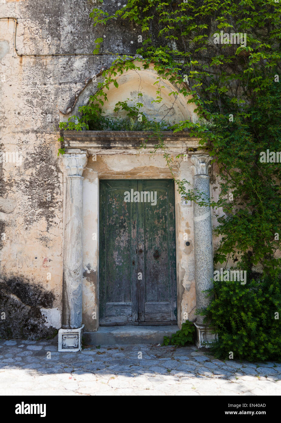 Italy, Amalfi Coast, Ravello, Old doors, close-up Stock Photo