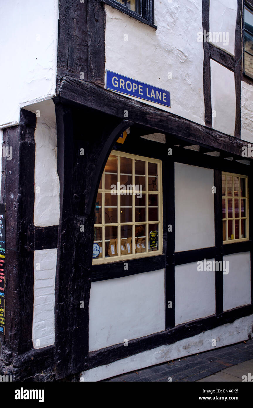 Shrewsbury, Shropshire:  Tudor buildings and quaint streets in Shrewsbury Stock Photo