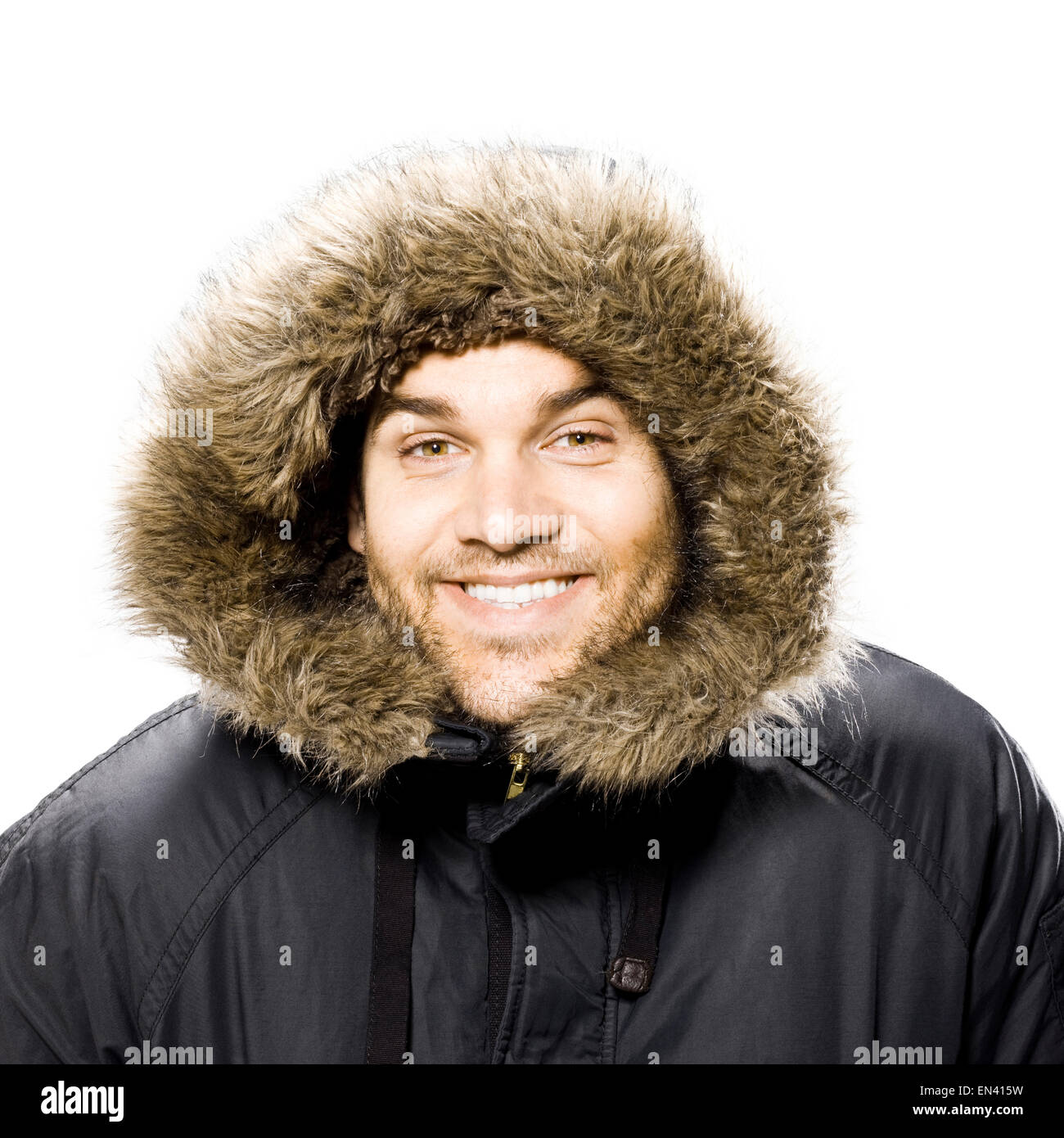 Man wearing fur coat clearance