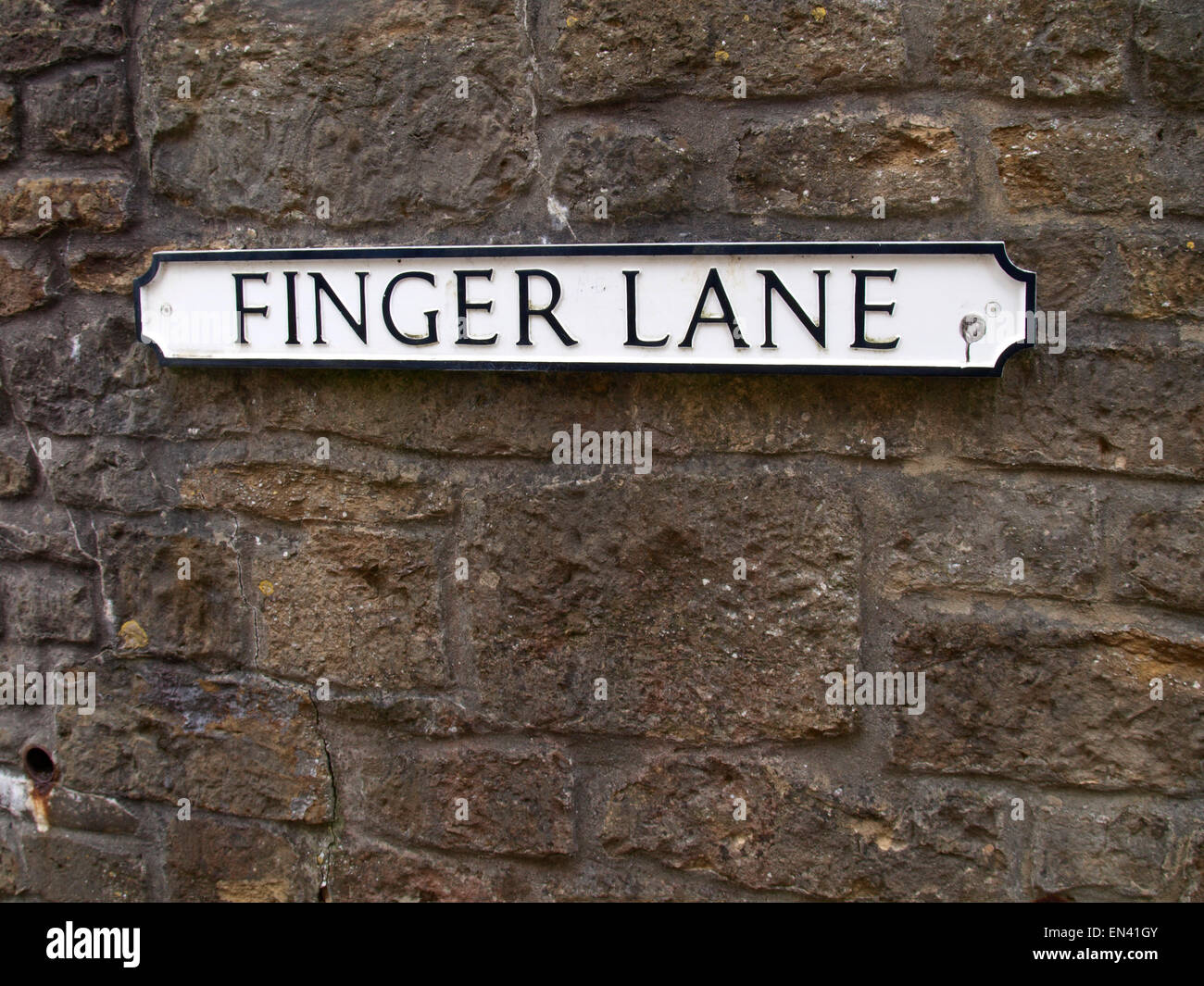 Sherborne Sign Finger Lane street sign, Sherborne, Dorset, UK Stock Photo - Alamy