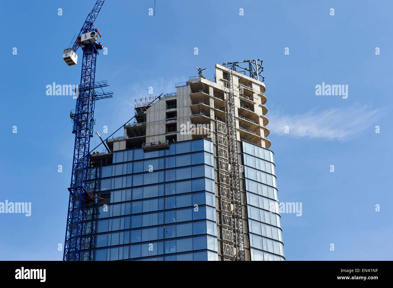 New high rise residential development, under construction, City Road ...