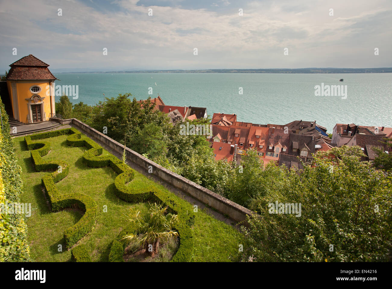 Meersburg Castle Gardens Stock Photo Alamy