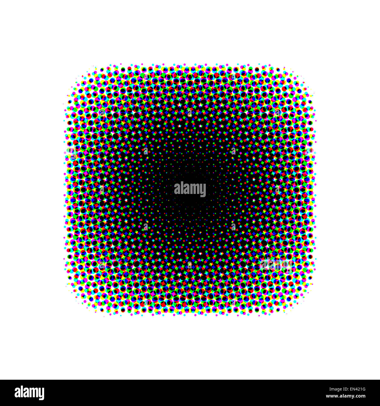halftone square with rounded corners Stock Photo Alamy