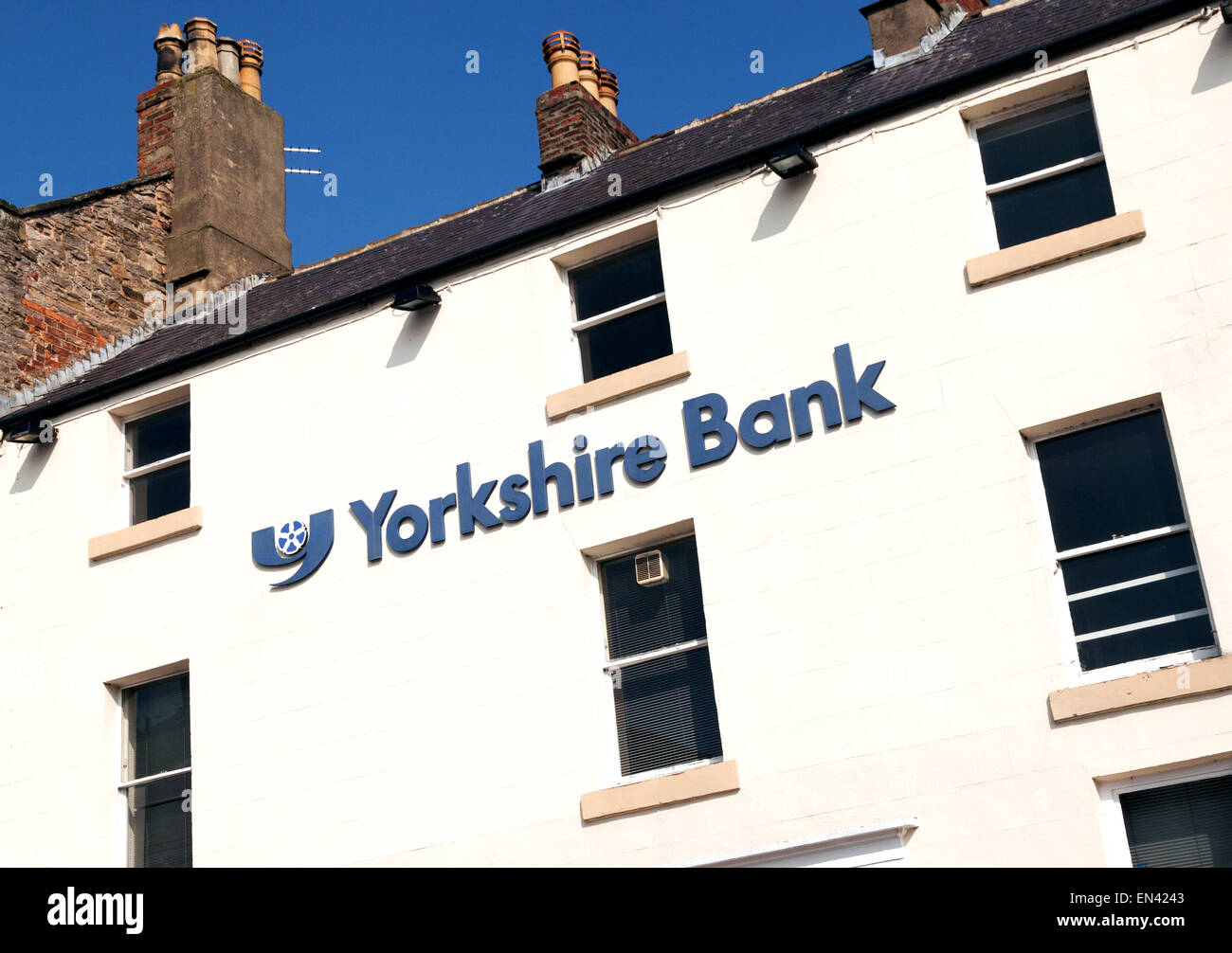 Yorkshire Bank sign, Market Square Richmond, Yorkshire UK Stock Photo