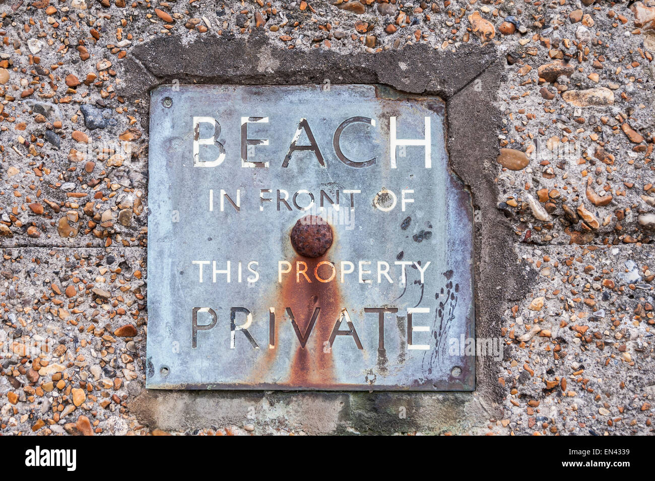 Eastbourne, UK. 25th April, 2015. UK Weather: A sign warns passers-by ...