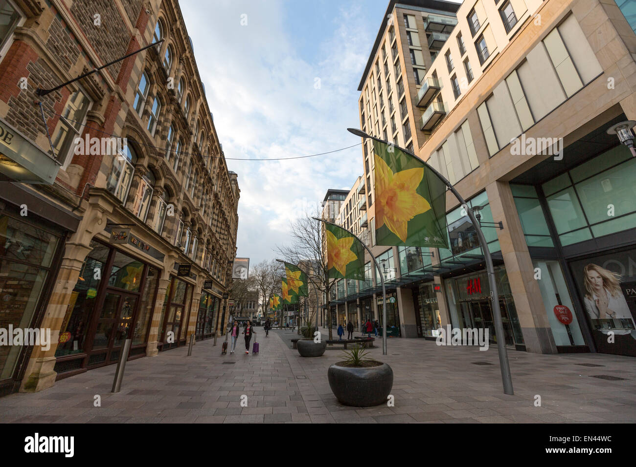 The Hayes street, Cardiff Stock Photo Alamy